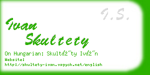 ivan skultety business card